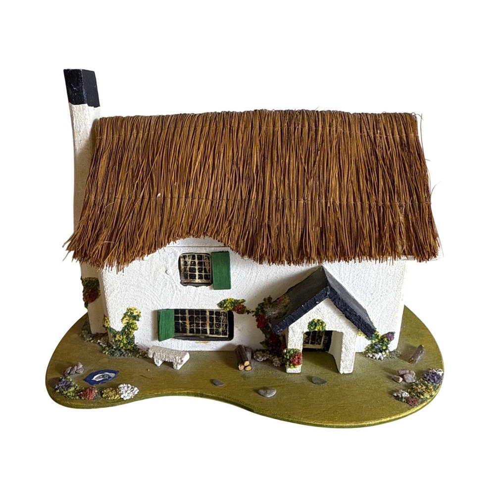 Pauline & Ralph English Cottage Music Trinket Box Reuge Swiss Movement Vintage
